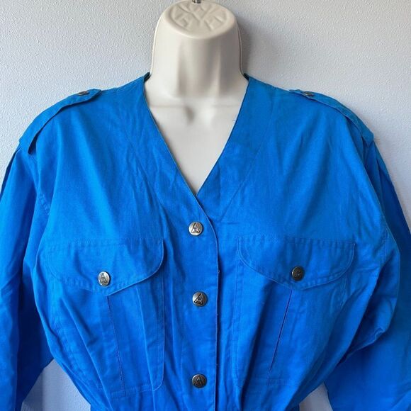 Diane Von Furstenberg Sport Vintage Cotton Short Jumper Size L - Picture 2 of 7